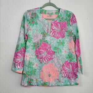 LILLY PULITZER Floral Amelia Island Tunic Top S